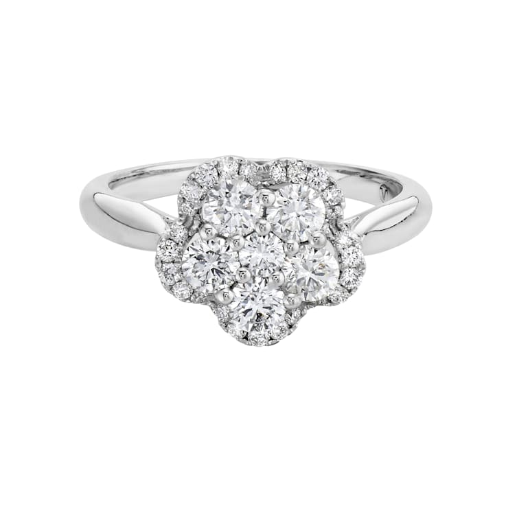 14K White Gold 0.95ct Diamond Ring