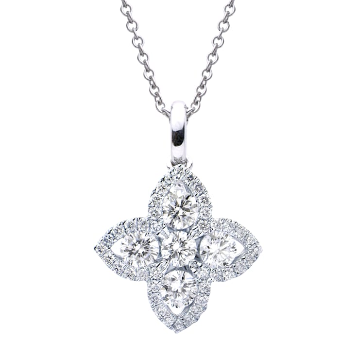 14KW 0.48ct Diamond Pendant With Chain