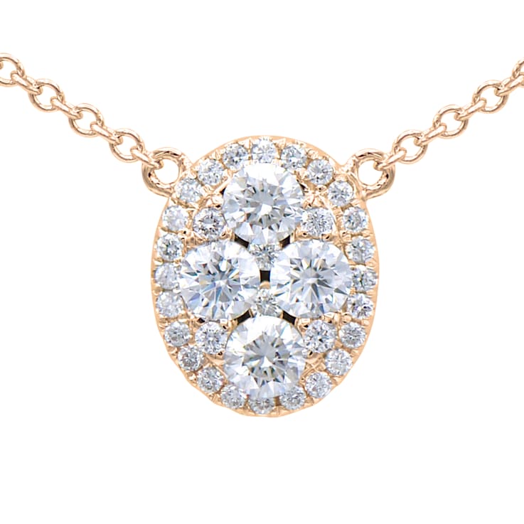 14KY 0.67ct Diamond Pendant With Chain
