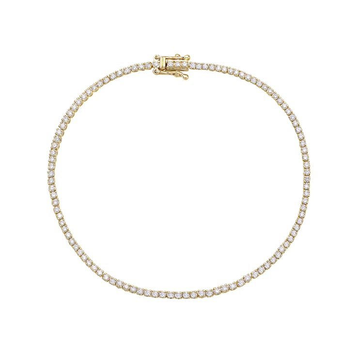 14K Yellow Gold 1.22ctw Diamond Tennis Bracelet