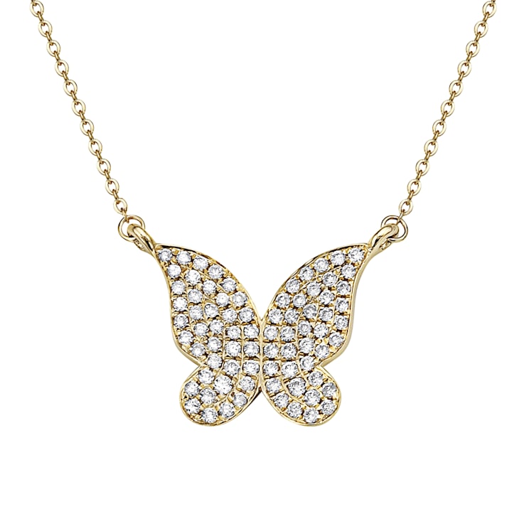 14KY 0.21ct Diamond Pendant With Chain