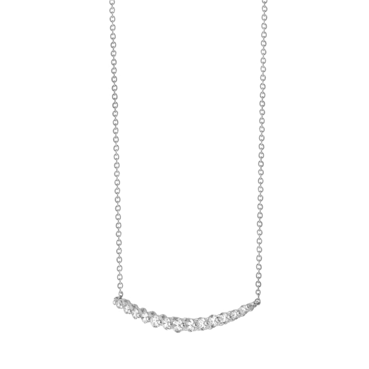 14KW 0.56ct Diamond Pendant With Chain