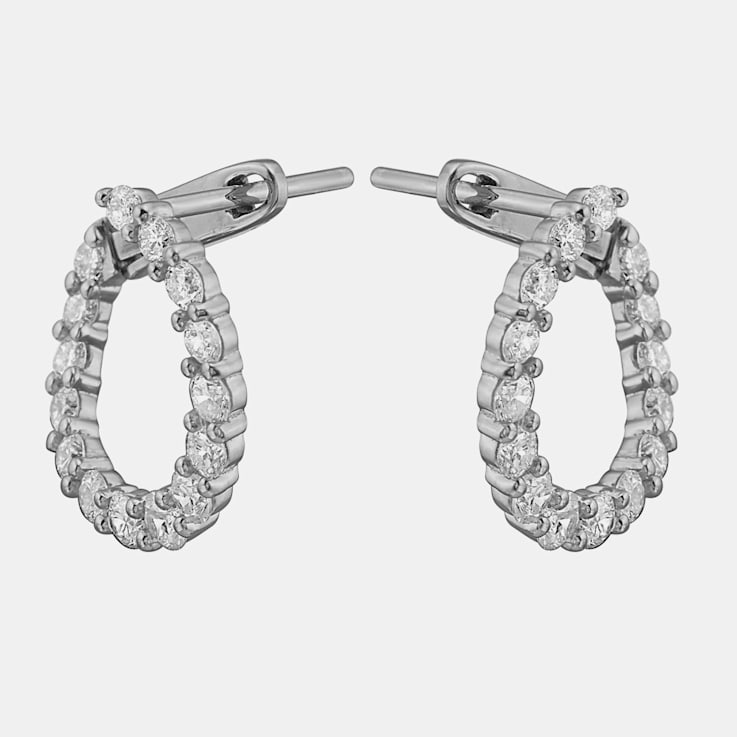 14K White Gold 0.99ct Diamond Earrings