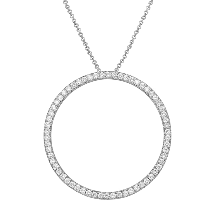 14KW 1.04ct Diamond Pendant With Chain