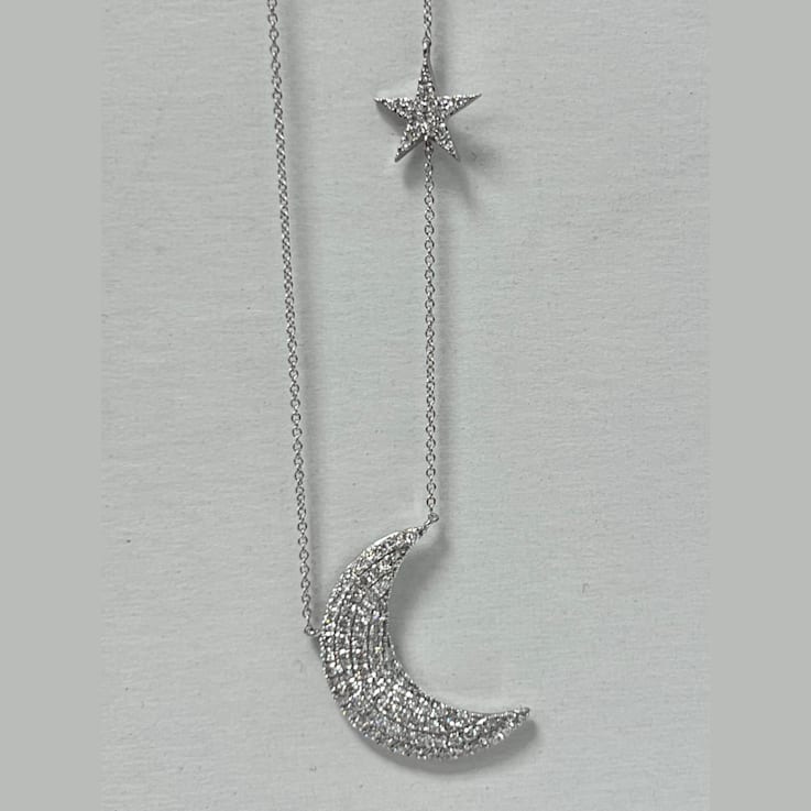 14KW 1.11ct Diamond Pendant With Chain