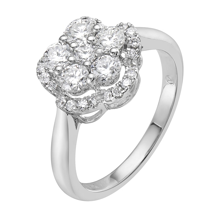 14K White Gold 0.95ct Diamond Ring