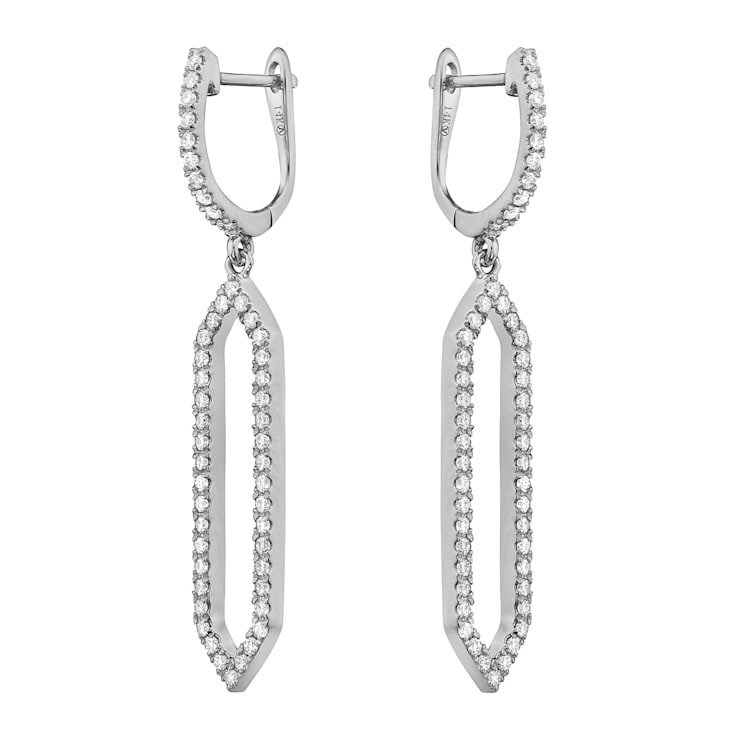 14K White Gold 0.54ct Diamond Earrings
