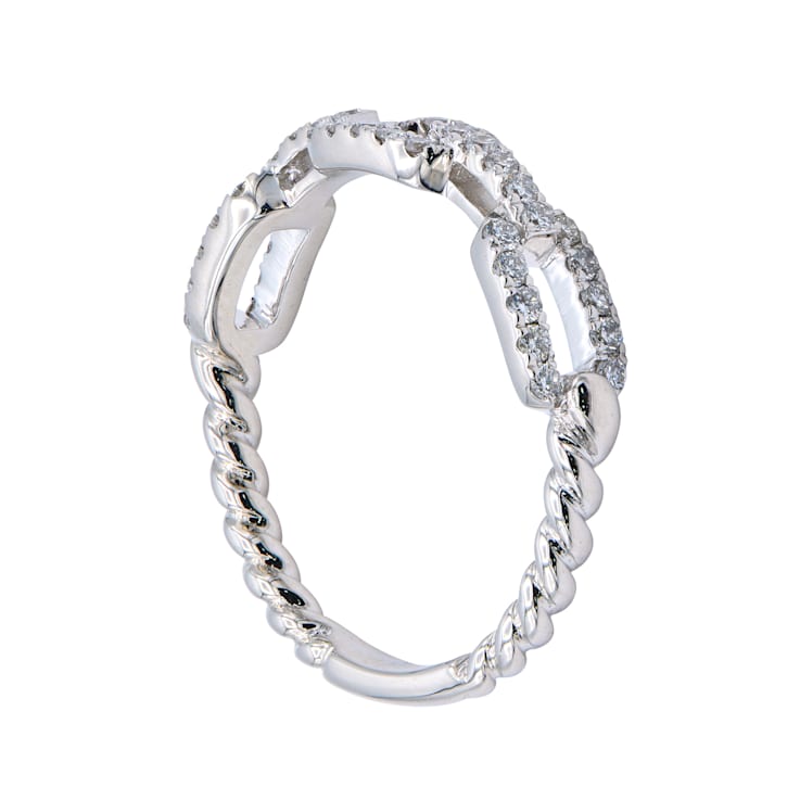 14K White Gold 0.31ct Diamond Ring