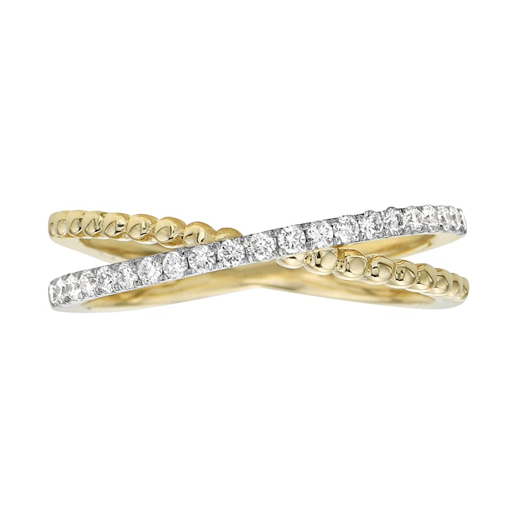 14K Yellow Gold 0.19ct Diamond Ring