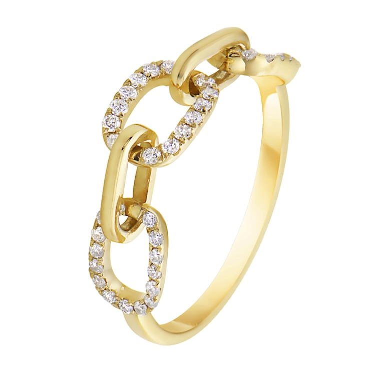 14K Yellow Gold 0.23ct Diamond Ring