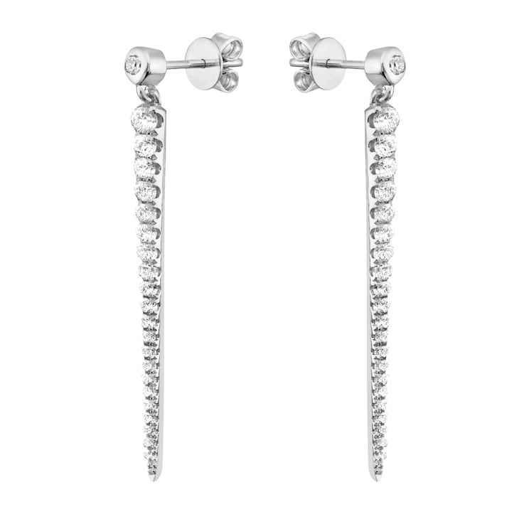 14K White Gold 0.57ct Diamond Earrings