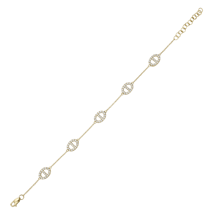 14K Yellow Gold 0.71ctw Diamond Bracelet