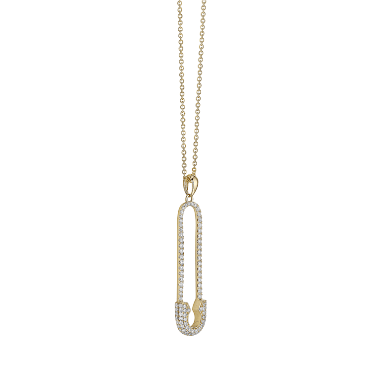 14KY 0.59ct Diamond Pendant With Chain