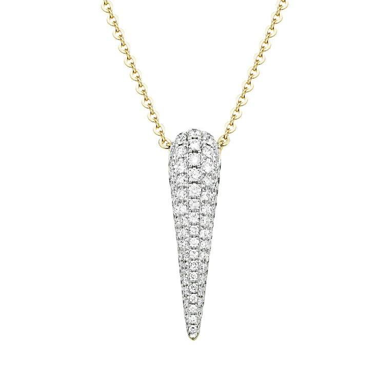 14KY 0.45ct Diamond Pendant With Chain