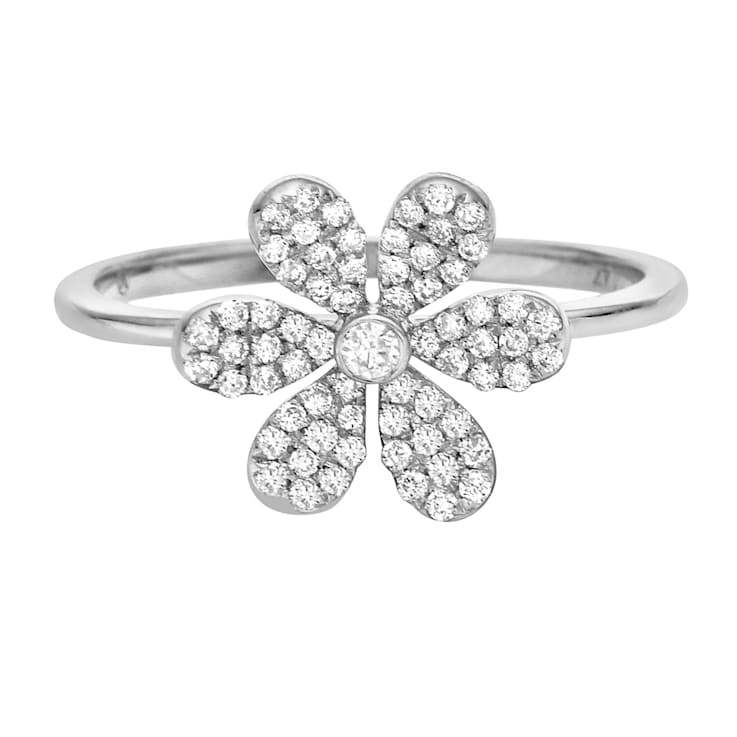 14K White Gold 0.26ct Diamond Ring