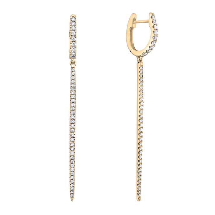 14K Yellow Gold 0.52ct Diamond Earrings