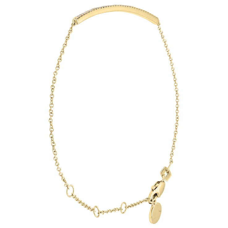 14K Yellow Gold 0.15ctw Diamond Bracelet