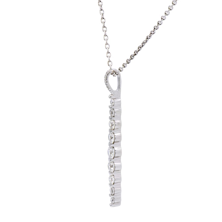 14KW 0.61ct Diamond Pendant With Chain