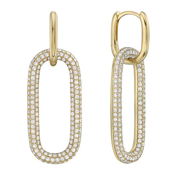 14K Yellow Gold 1.84ct Diamond Earrings