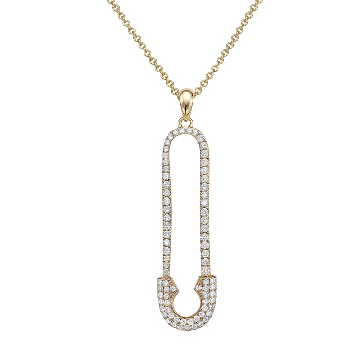 14KY 0.59ct Diamond Pendant With Chain