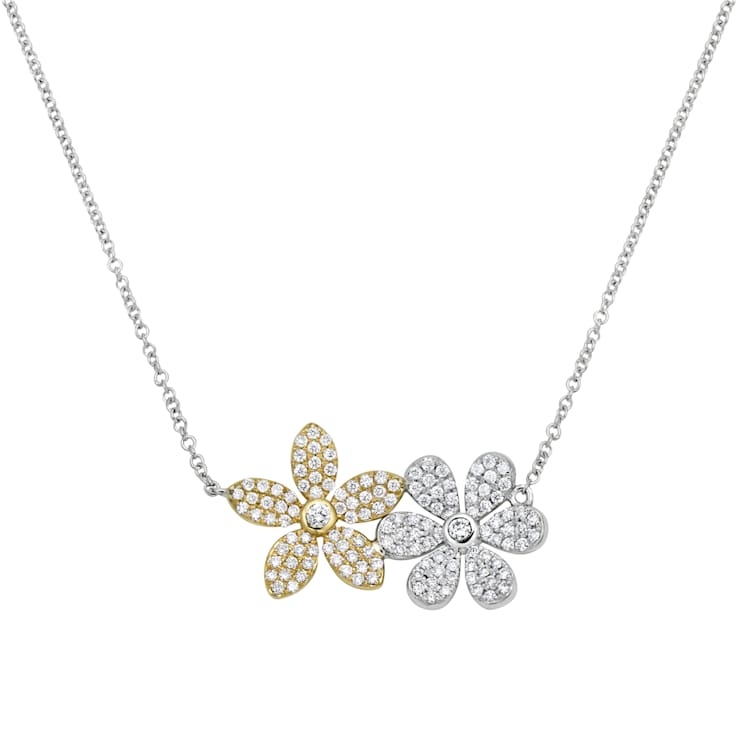 14KW 0.44ct Diamond Pendant With Chain