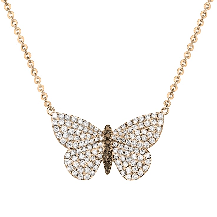 14KY 0.49ct Diamond Pendant With Chain