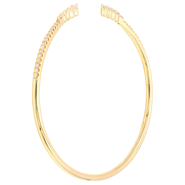 14K Yellow Gold 0.53ctw Diamond Bangle