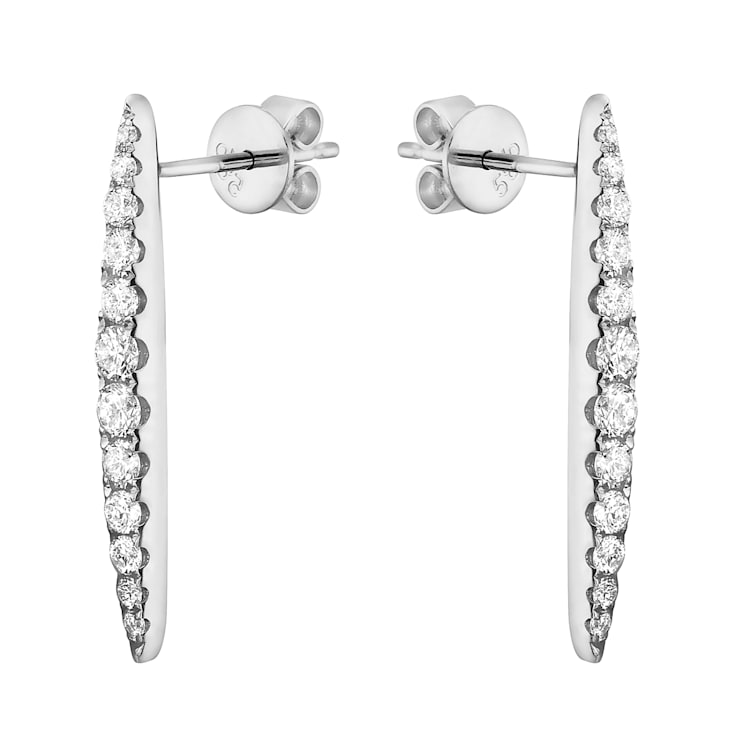 14K White Gold 0.52ct Diamond Earrings