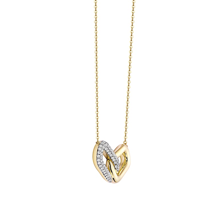 14KY 0.26ct Diamond Pendant With Chain