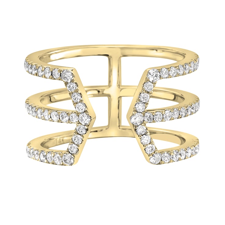 14K Yellow Gold 0.56ct Diamond Ring