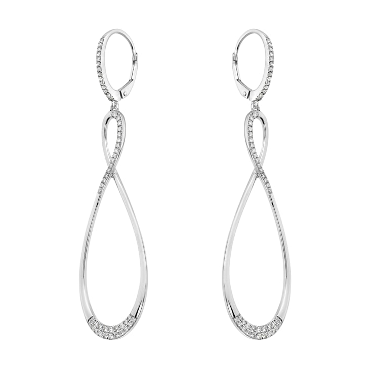 14K White Gold 0.52ct Diamond Earrings