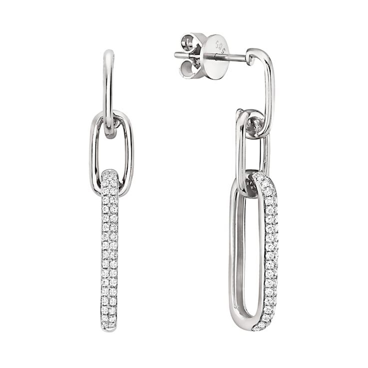 14K White Gold 0.29ct Diamond Earrings