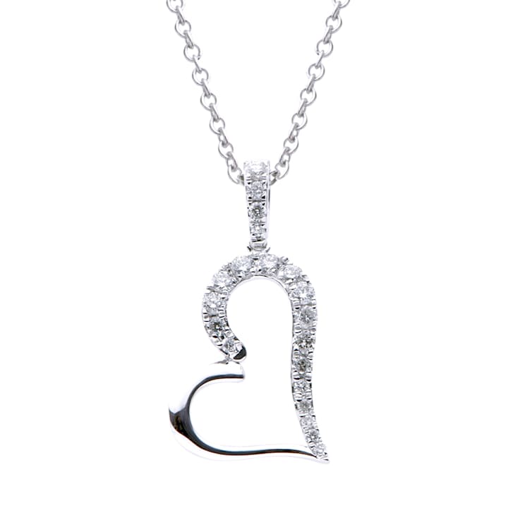 14KW 0.24ct Diamond Penant With Chain
