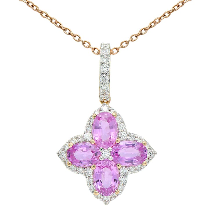 GRAFF, PINK SAPPHIRE AND DIAMOND PENDANT-NECKLACE 格拉夫