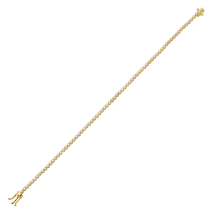 14K Yellow Gold 1ctw Diamond Tennis Bracelet