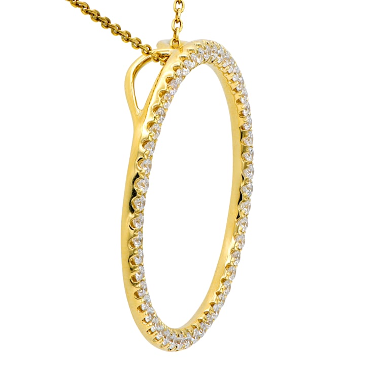 14KY 0.84ct Diamond Pendant With Chain