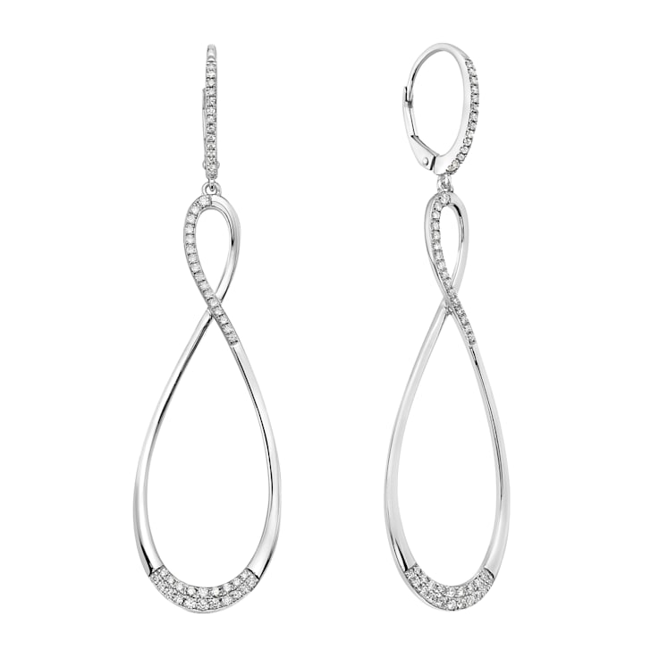 14K White Gold 0.52ct Diamond Earrings