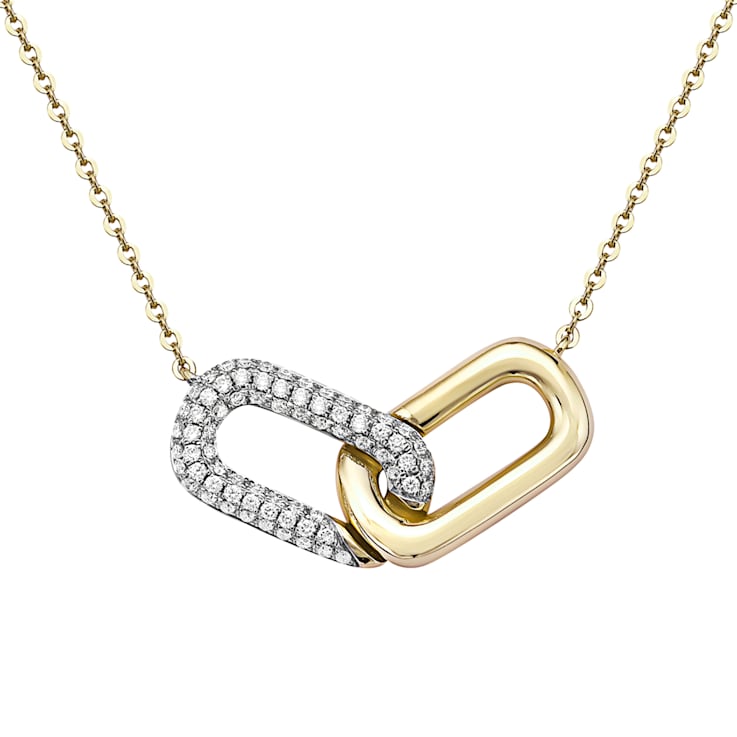 14KY 0.26ct Diamond Pendant With Chain