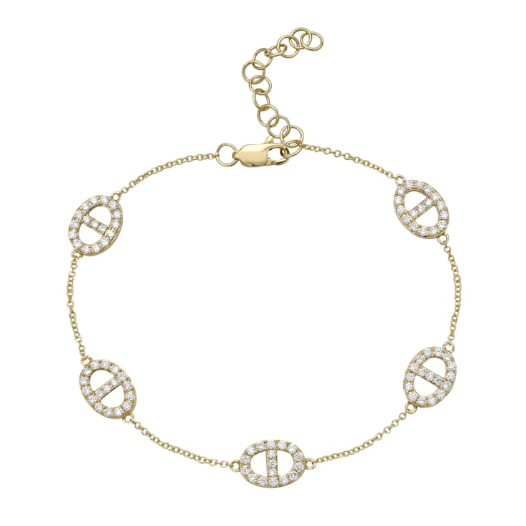 14K Yellow Gold 0.71ctw Diamond Bracelet