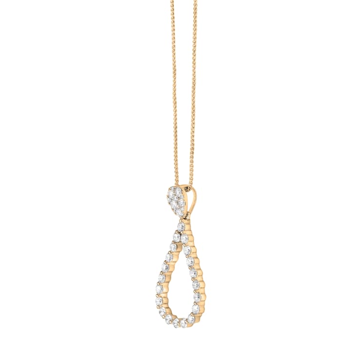 14KY 1.21ct Diamond Pendant With Chain