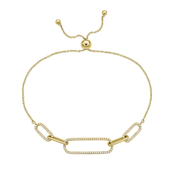 14K Yellow Gold 0.20ctw Diamond Bezel Bracelet
