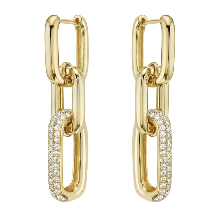 14K Yellow Gold 0.52ct Diamond Earrings