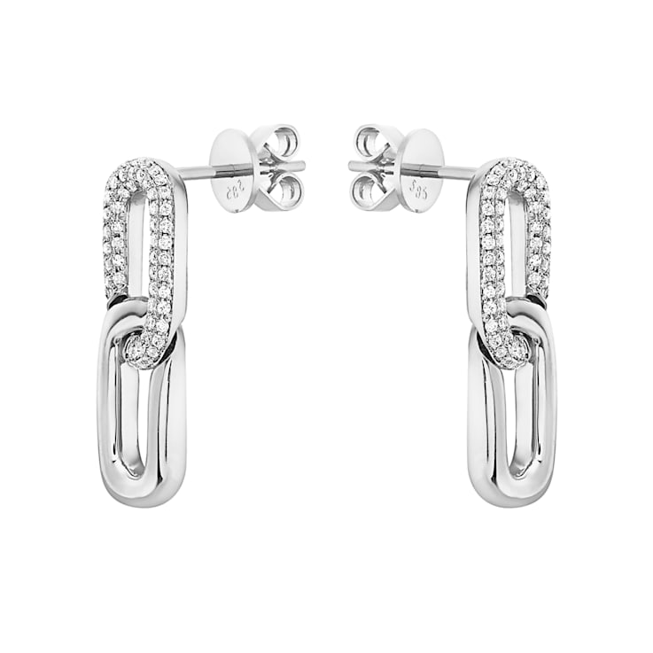 14K White Gold 0.46ct Diamond Earrings