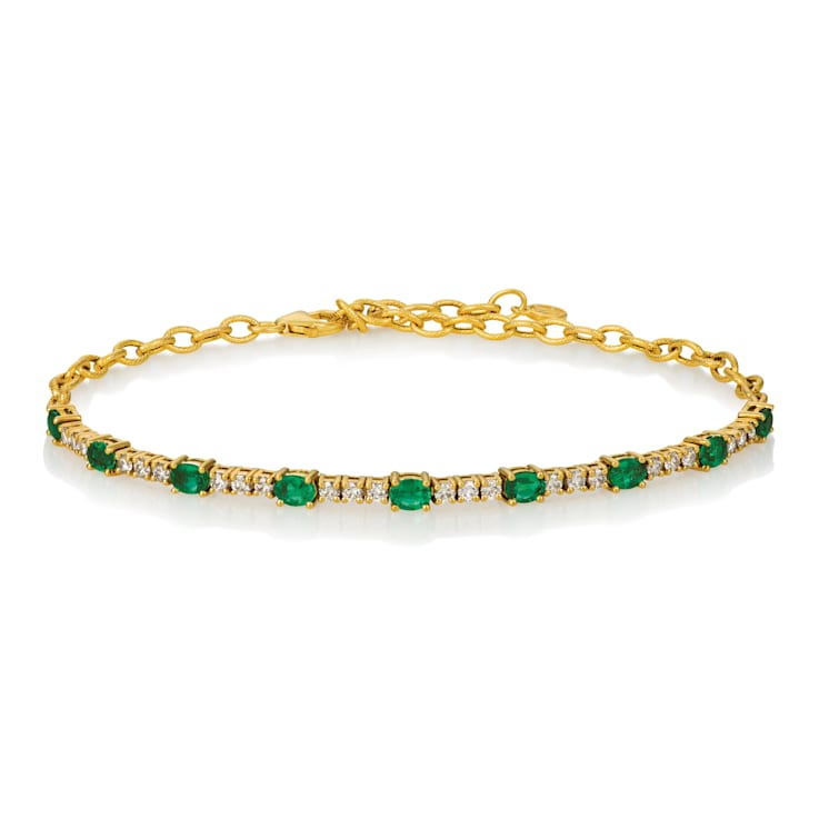 Le Vian Emeralds 7/8 cts. Adjustable bracelet with Nude Diamonds™ 3/4 cts.