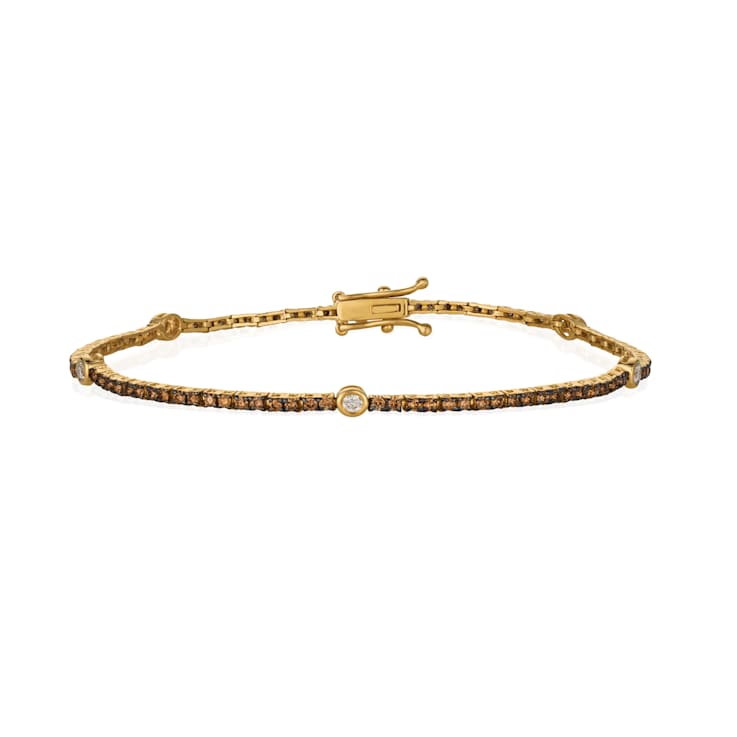Le Vian Bracelet with 1/5 cts. White Diamonds , 1 cts. Chocolate
Diamonds®  set in 14K Yellow Gold