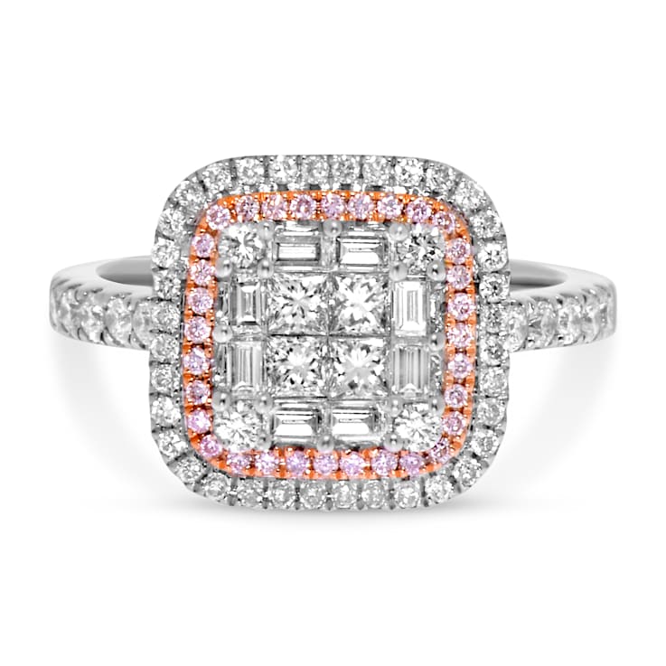 Gregg Ruth 14K Gold White Diamond 1.07ct. tw. and Pink Diamond