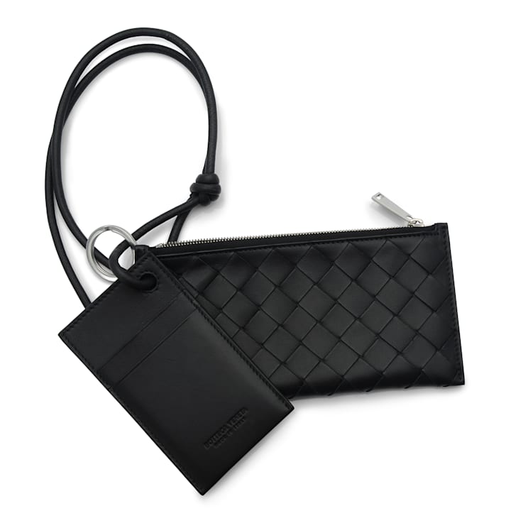 Bottega Veneta Intrecciato Black Leather Card Holder