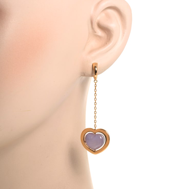 Mimi Milano Giulietta E Romeo 18K Rose Gold and Amethyst Earrings