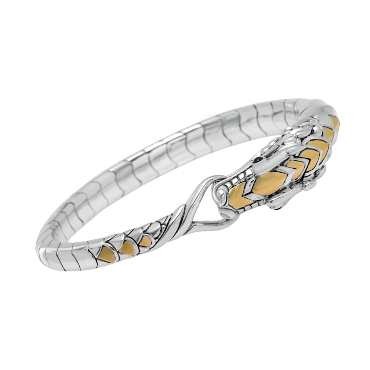 John Hardy Legends Naga Sterling Silver and 18K Yellow Gold and Blue
Sapphire Bracelet