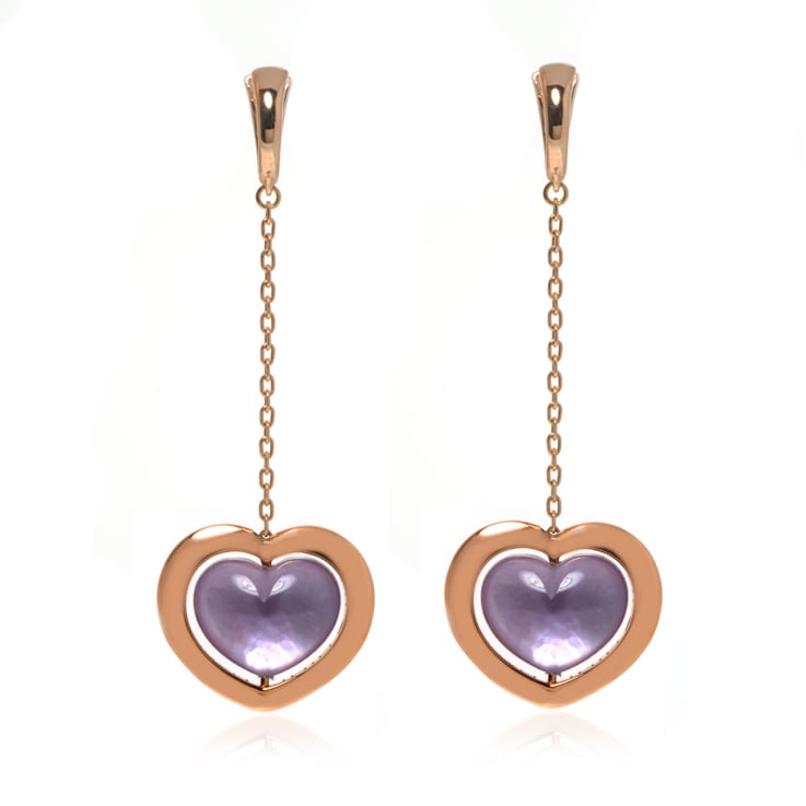 Mimi Milano Giulietta E Romeo 18K Rose Gold and Amethyst Earrings